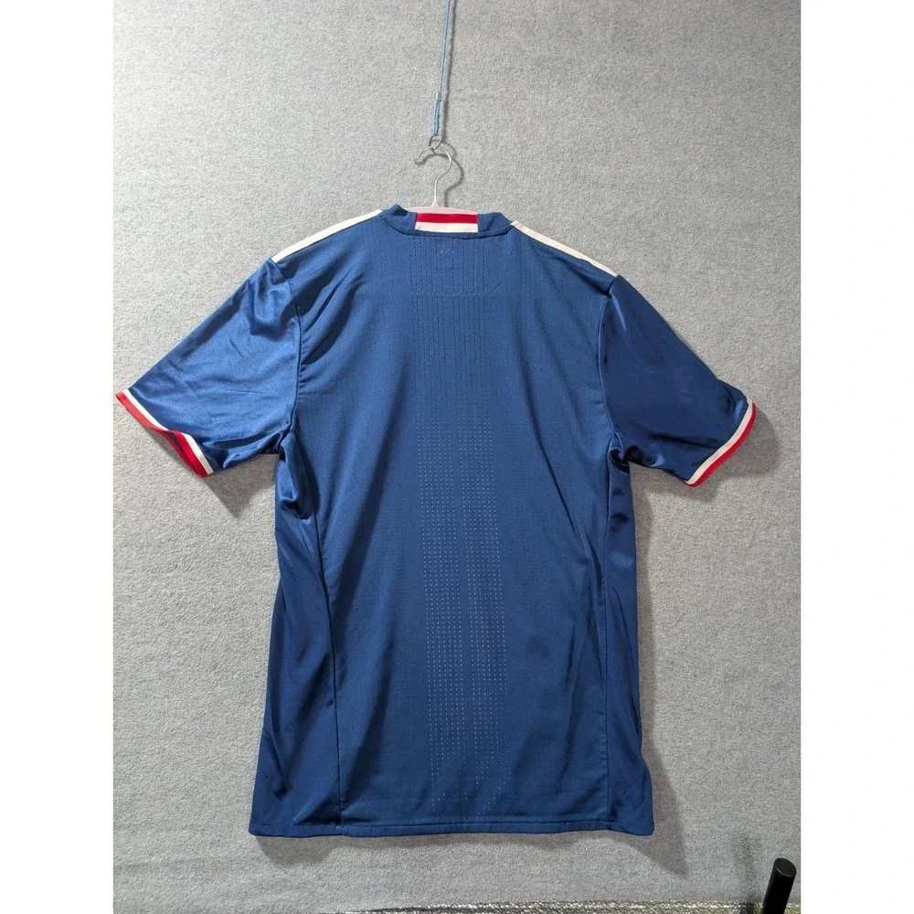 Adidas Olympique Lyonnais 2016-17 Away Jersey Mens Medium Size 6 Blue Adizero‎